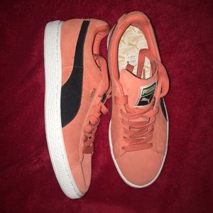 Orange Puma Suedes